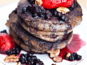 Pecan Hotcakes with Mixed Berries